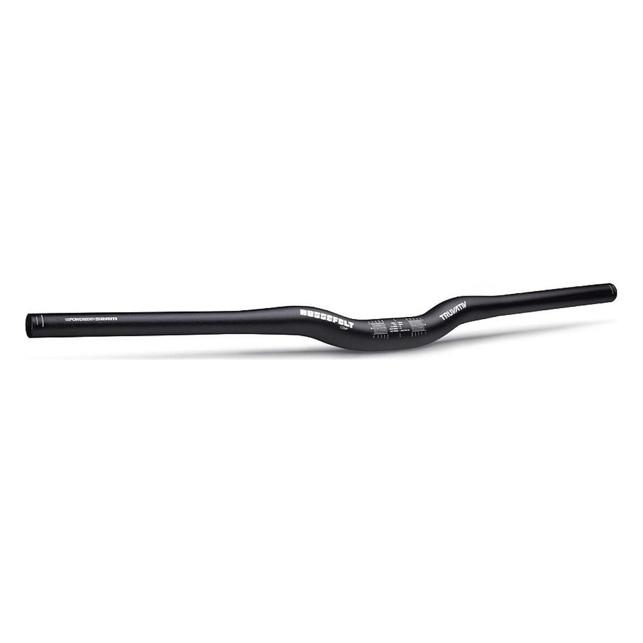 Hussefelt Comp Riser Handlebar 700mm, 40mm Rise, 31.8mm Diameter, Matte Black - 1