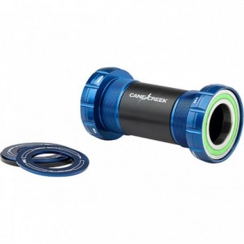 Movimento Centrale MTB Hellbender 70 BSA Filettato Inglese per Perno 24mm Shimano - Blu con Cuscinetti in Acciaio Inossidabile -