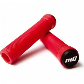 Puños BMX Longneck SL Sin Flange Rojos 135mm - Diseño Estriado y Mezcla SOFT - 1