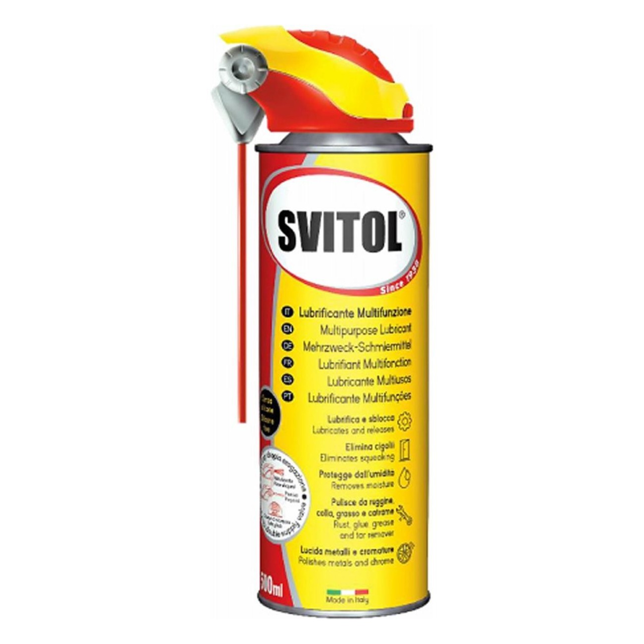 Lubricante en spray Svitol 500ml con tapa multifuncional - 1