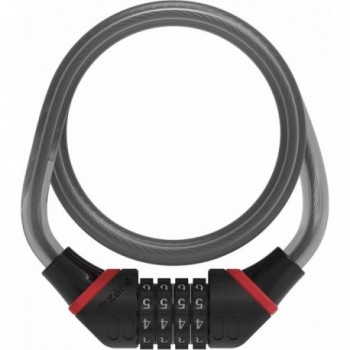 K-Traz C6 Black Spiral Lock with Combination 12x1800 mm - Bike Security - 1