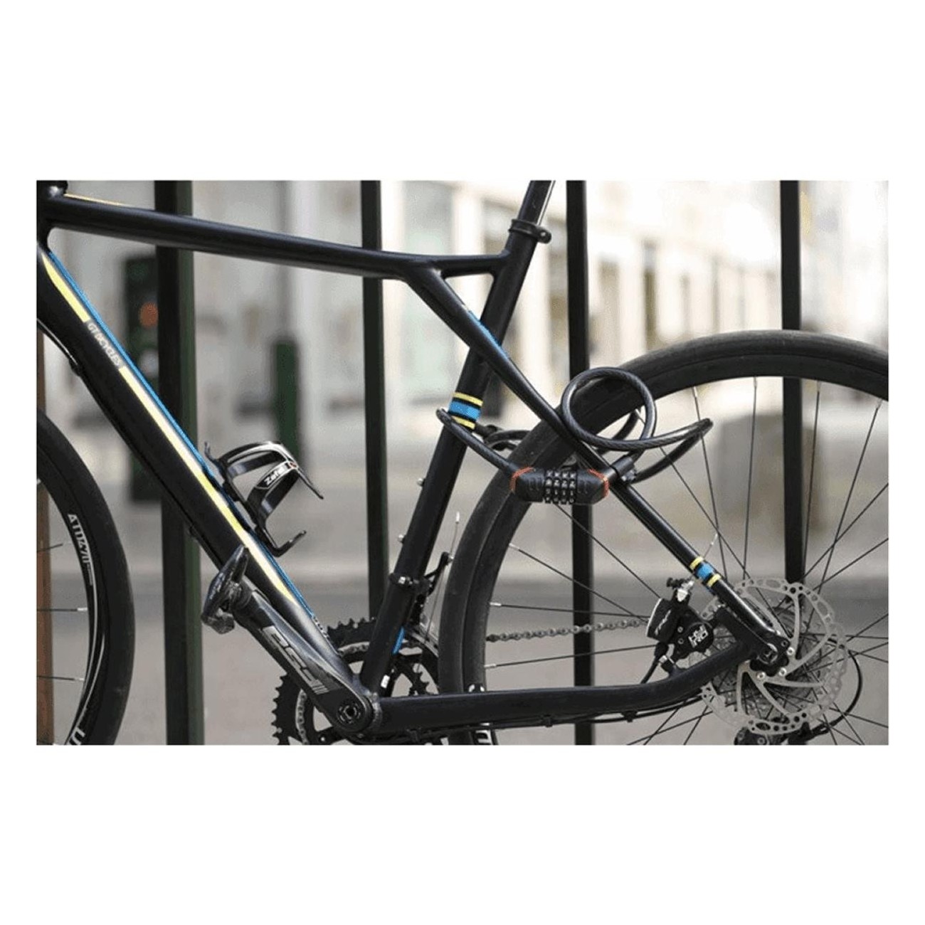 K-Traz C6 Black Spiral Lock with Combination 12x1800 mm - Bike Security - 3