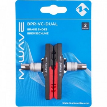 Garnitures de frein V M-Wave BPR-VC-Dual 72mm Rouge/Noir, Paire - 3