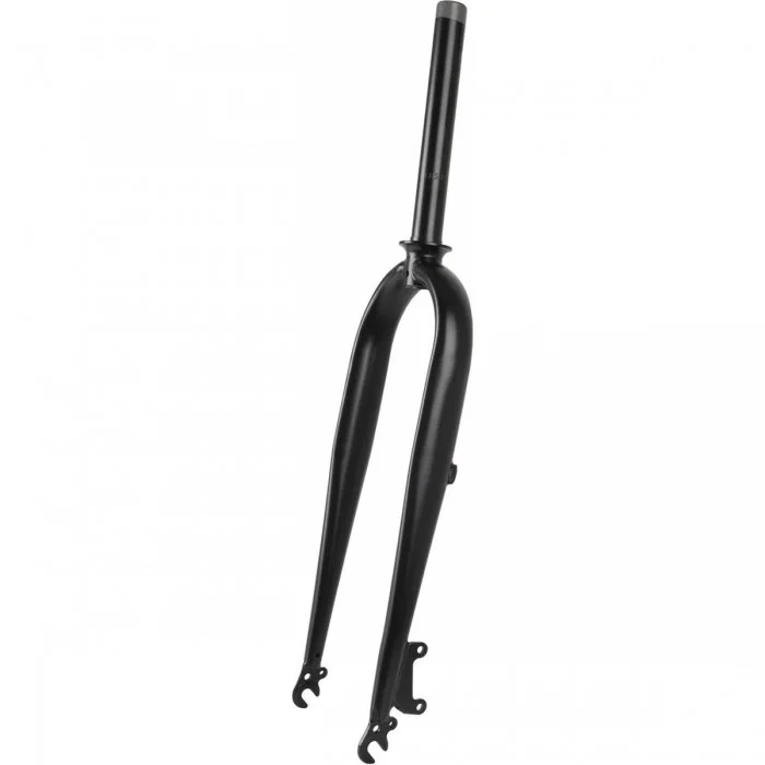 Forcella Rigida in Acciaio Nero per Fatbike 26' con Freno a Disco IS, Larghezza 135 mm - 1 - Forcelle - 0698238545259