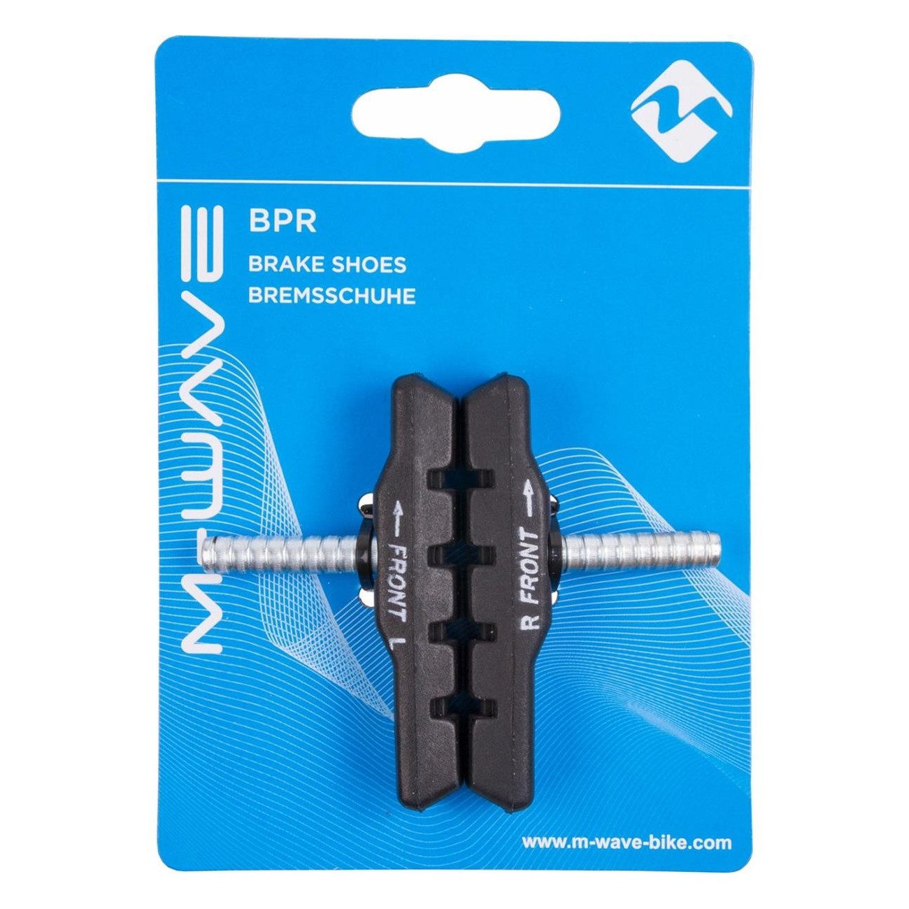 M-WAVE 72mm Black Cantilever Brake Shoes with Non-Threaded Bolt - 3