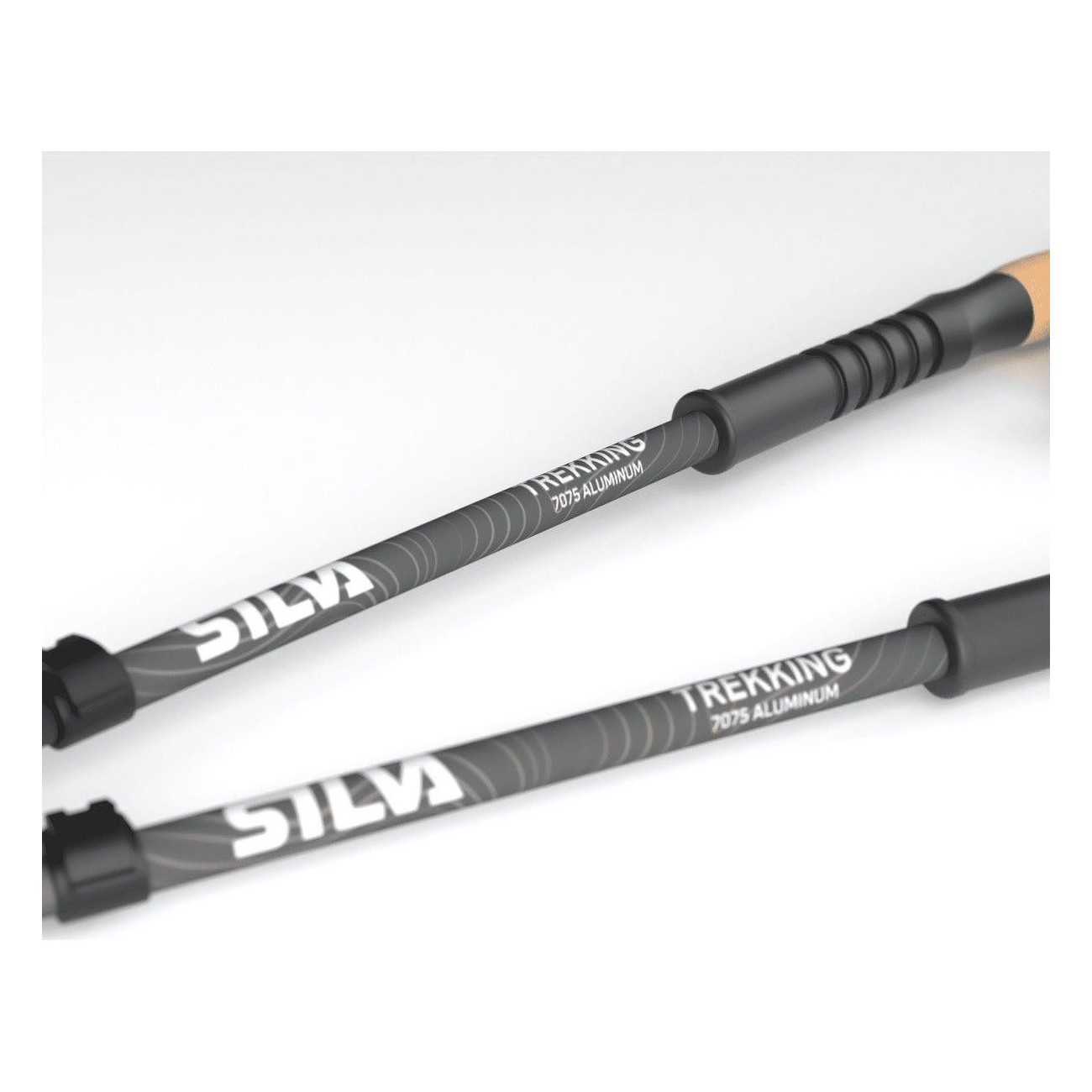 Silva Aluminum Trekking Poles with Cork Handles and Included Accessories - 3