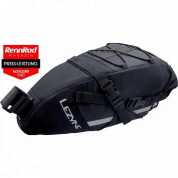 Borsa da Sella Lezyne XL-Caddy Resistente all'Acqua per Avventure in Bicicletta, 7.5L, Nero - 1 - Luci - 4712805990641