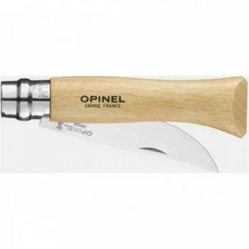 Couteau Opinel Viroblock N°9 Inox - Lame 9 cm, Manche en Hêtre, Anneau de Sécurité - 2