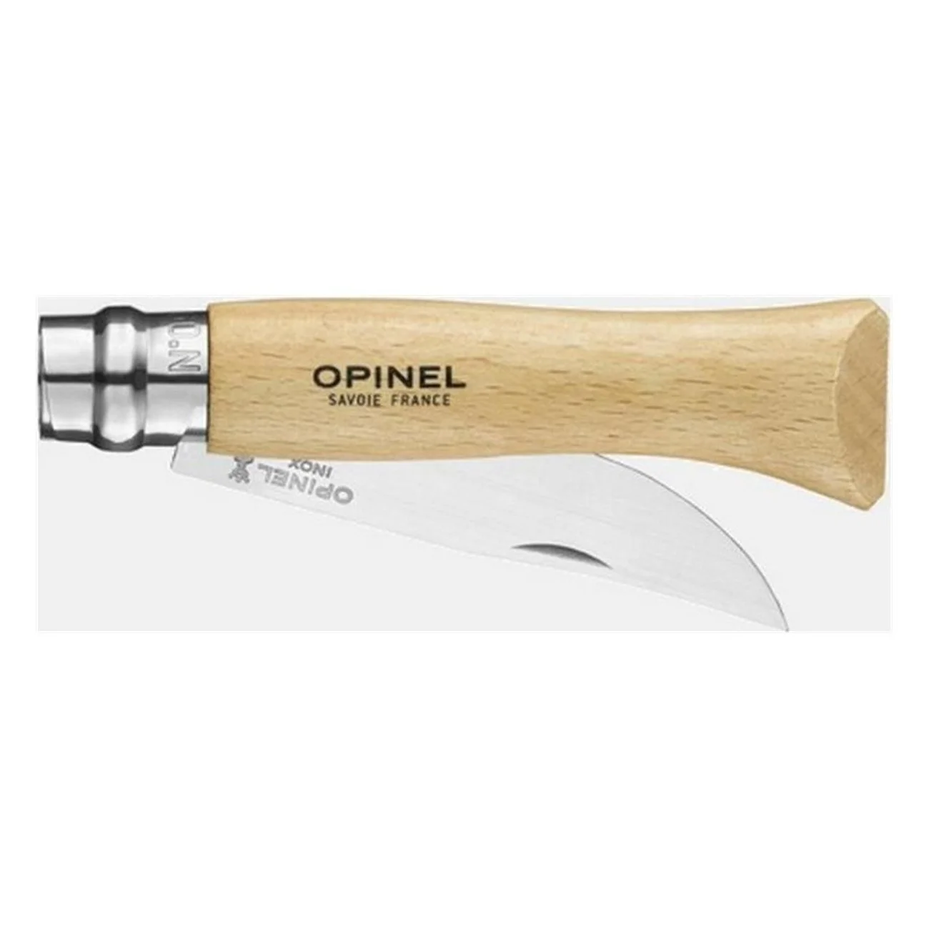 Couteau Opinel Viroblock N°9 Inox - Lame 9 cm, Manche en Hêtre, Anneau de Sécurité - 2