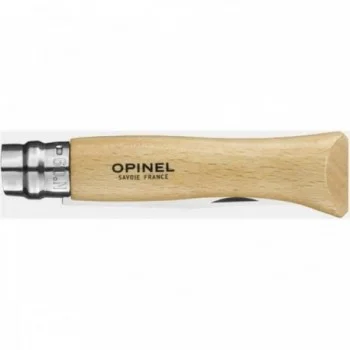 Couteau Opinel Viroblock N°9 Inox - Lame 9 cm, Manche en Hêtre, Anneau de Sécurité - 3