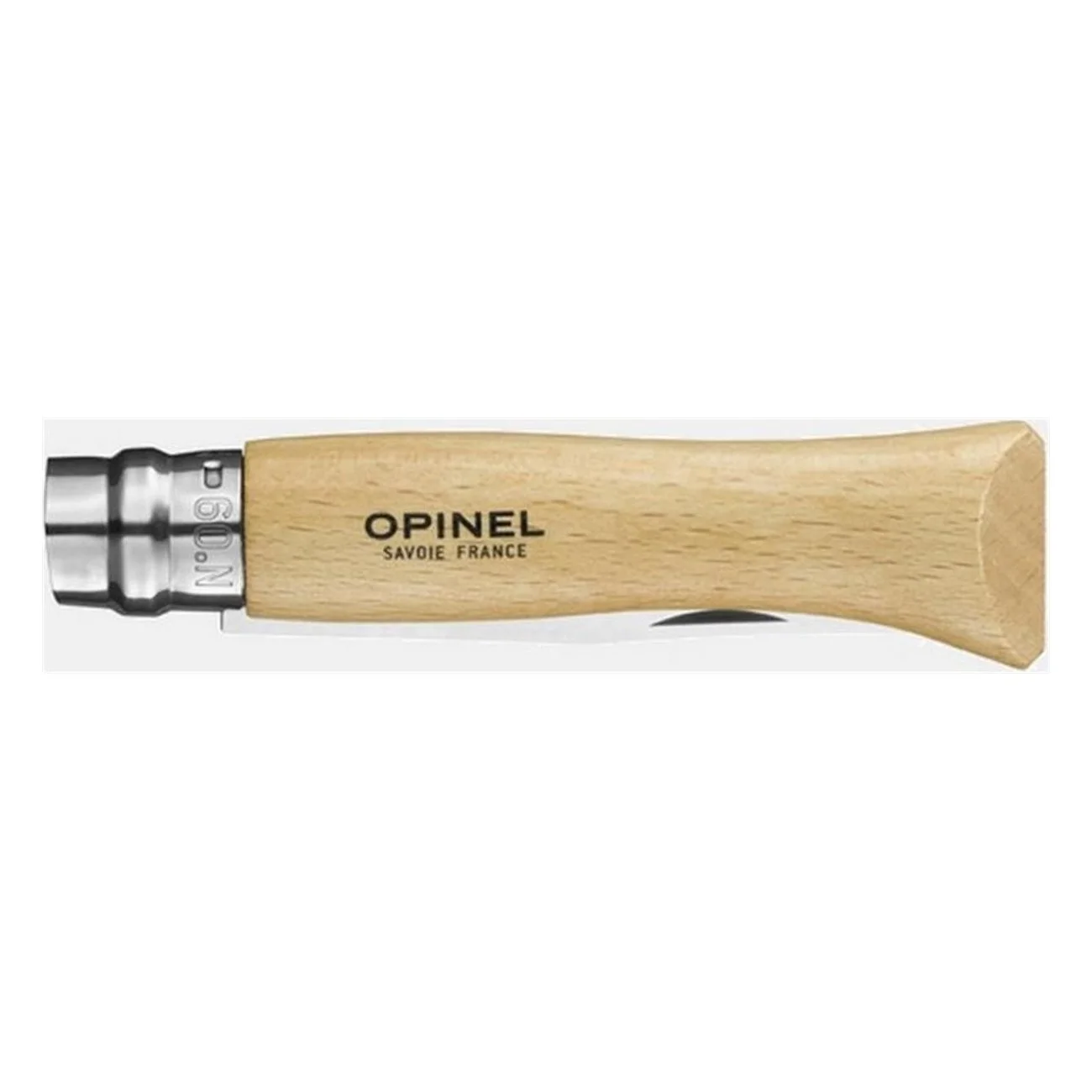 Couteau Opinel Viroblock N°9 Inox - Lame 9 cm, Manche en Hêtre, Anneau de Sécurité - 3