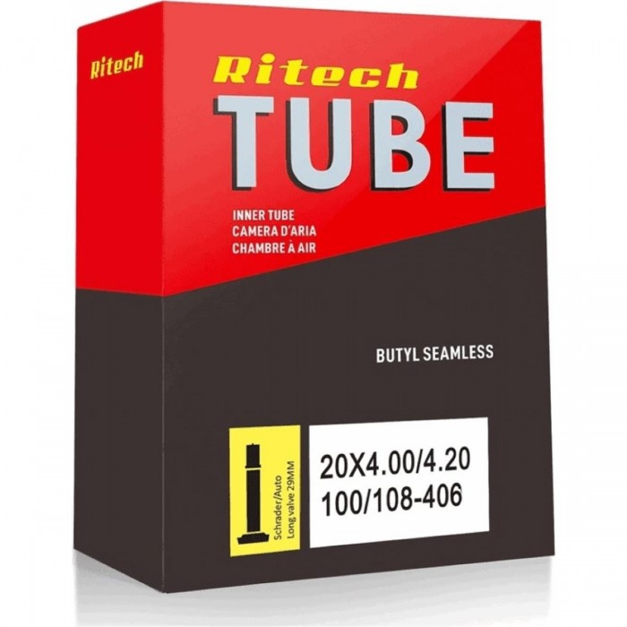 Ritech 20x4.00/4.20 Inner Tube with 29mm Auto Valve - Standard and Reliable - 1