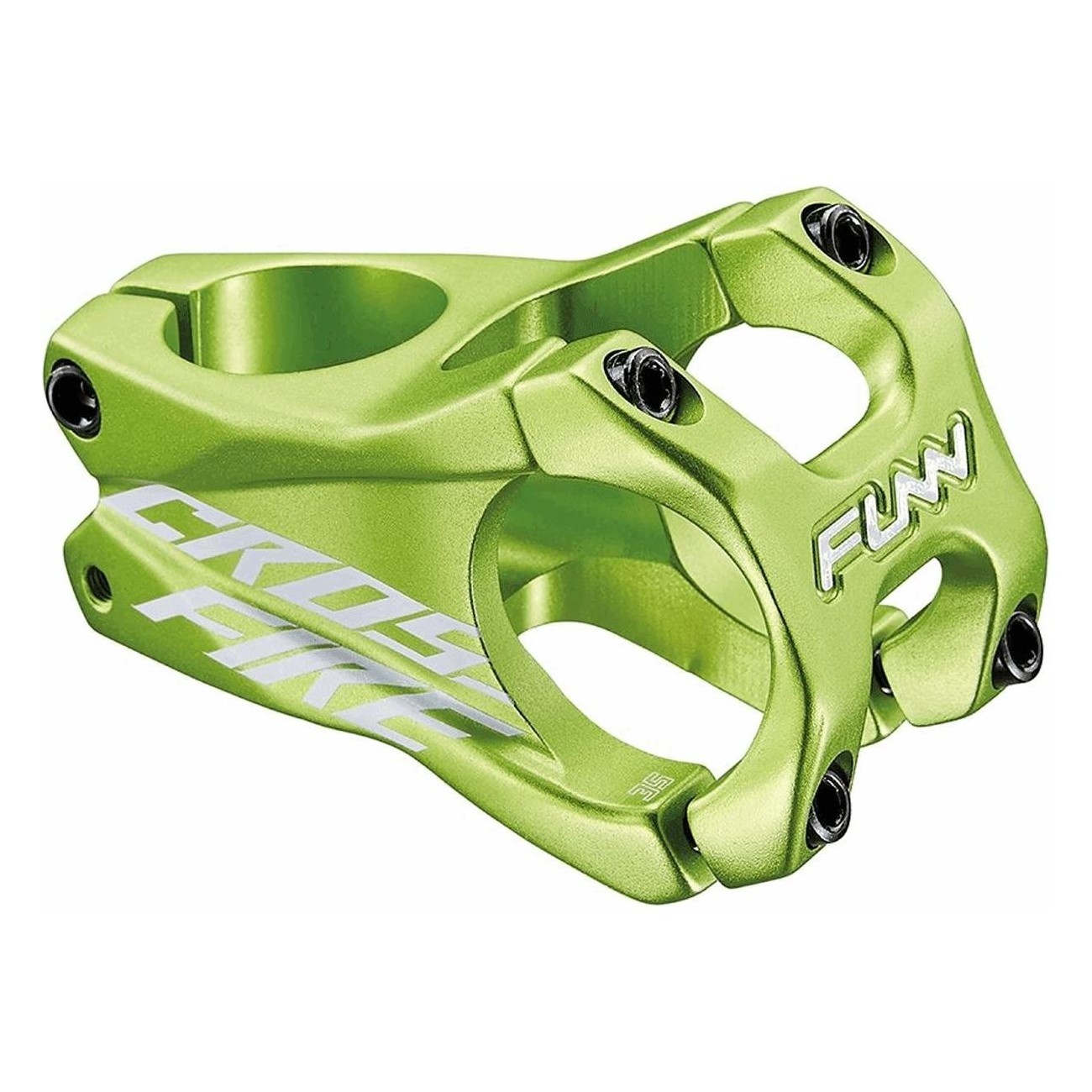 Attacco Manubrio MTB Crossfire 31,8x35mm in Alluminio Verde 0° 130g - FUNN - 1 - Attacchi manubrio - 4712931189841