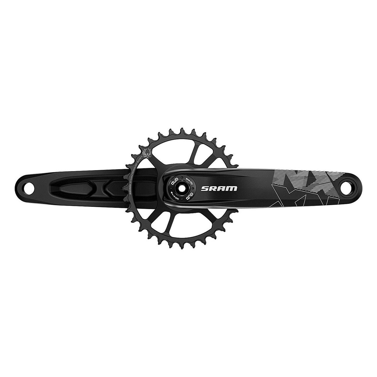 SRAM NX Eagle DUB 12s Crankset 165mm, Direct Mount 32T X-SYNC 2, Black Steel - 1