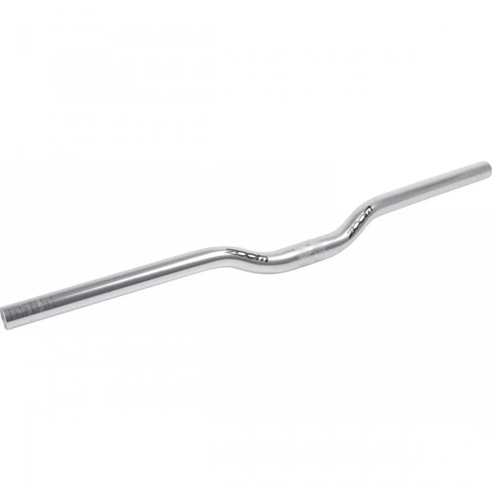 MTB Zoom Aluminum Handlebar Silver 620mm, 25.4mm, 10° Rise, 30mm - 1