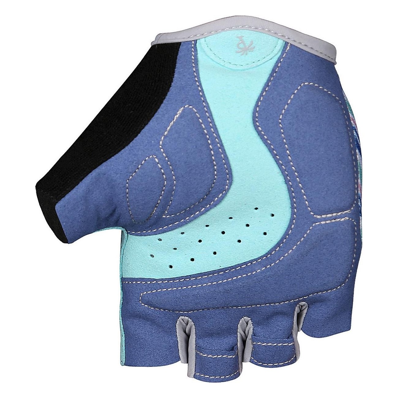 Guantes Zig Zag con Palmas de Pedales - Gel, Ligero, Talla L, Azul y Verde - 2