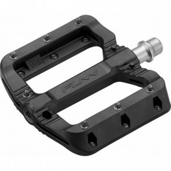 Black Magic FLAT Pedal 103x98x17mm Black Thermoplastic with Black Pins - 1