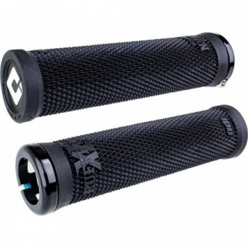 Odi Grips Ruffian XL V2.1 Lock-On Black with Black Clamps 135mm for BMX MTB - 1