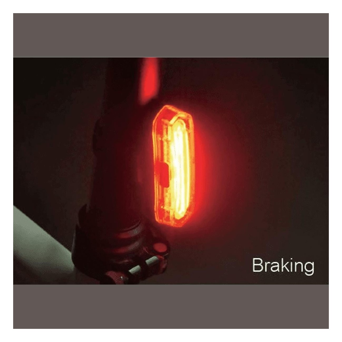 USB Rechargeable Rear Light B • RACE BRAKELIGHT 35 Lumen IPX4 with Brake Function - 3