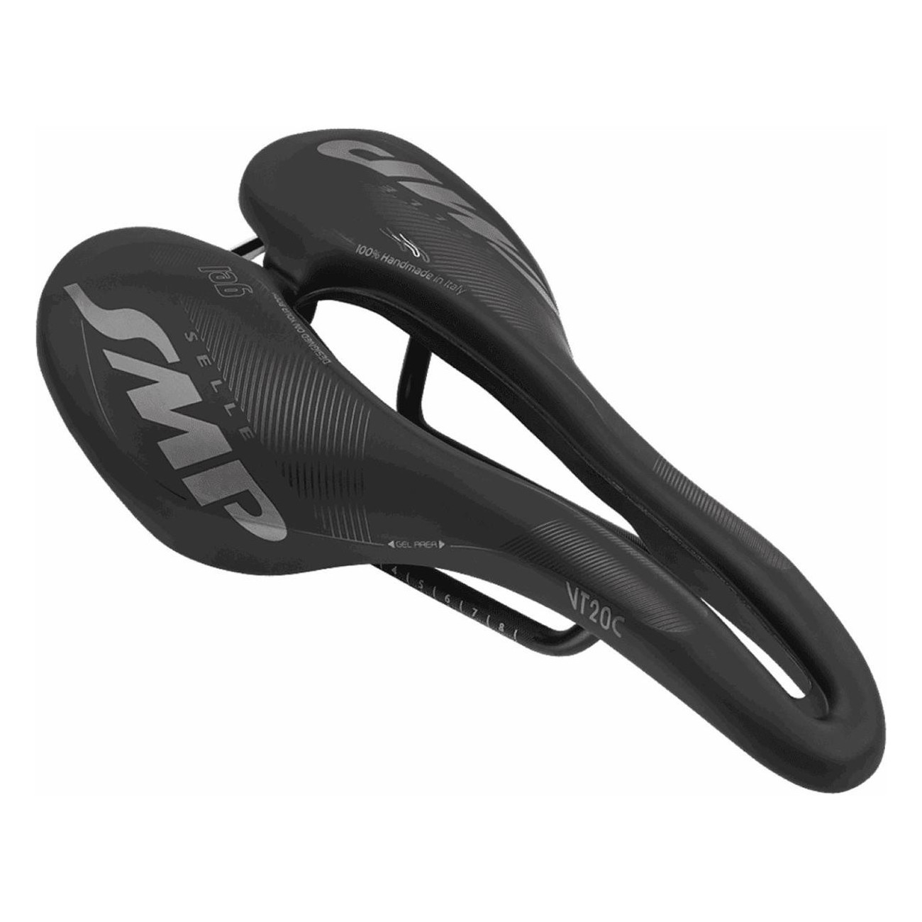 VT20C Gel Sattel Schwarz für Straße, Gelände und Triathlon - 144x255 mm - 2