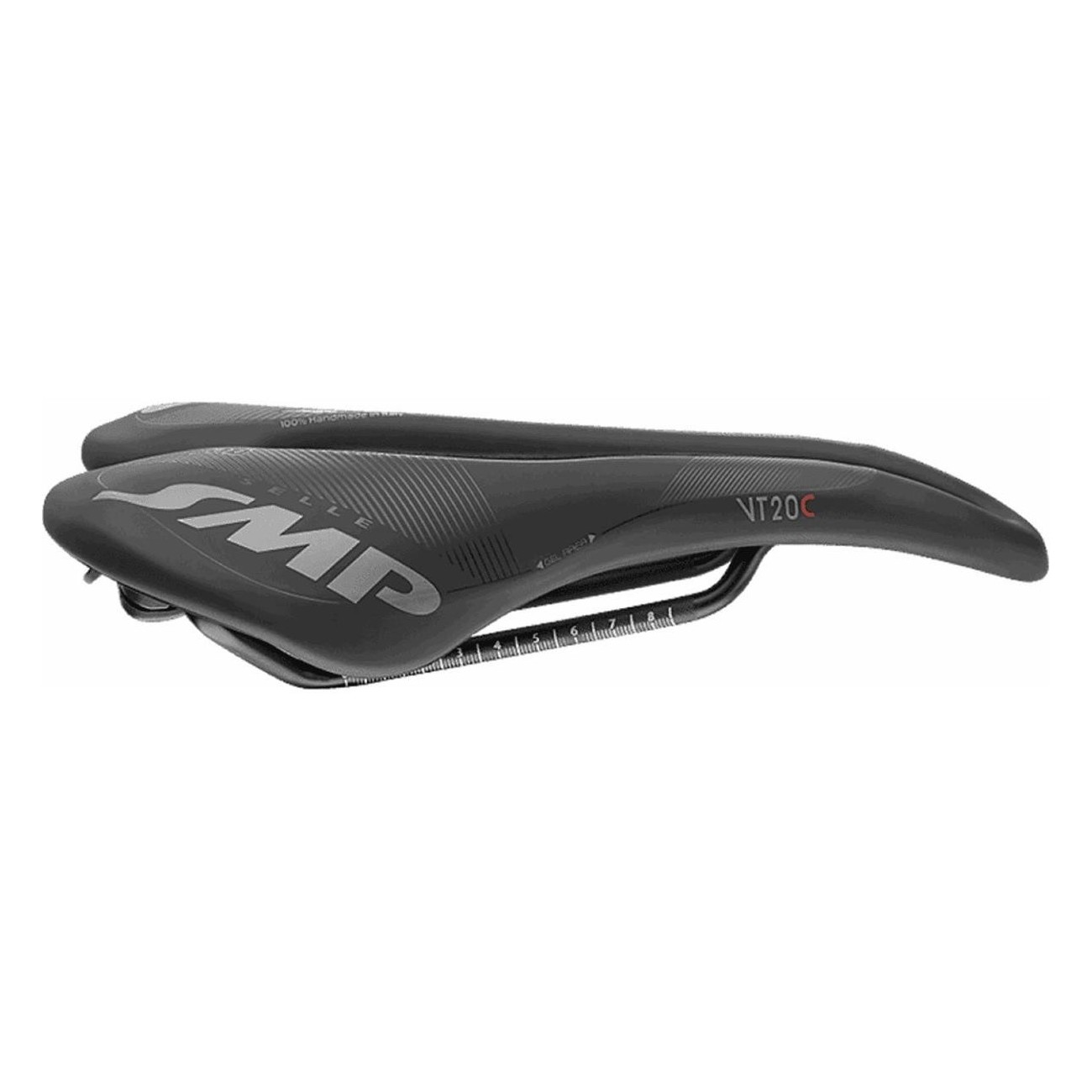 VT20C Gel Sattel Schwarz für Straße, Gelände und Triathlon - 144x255 mm - 5