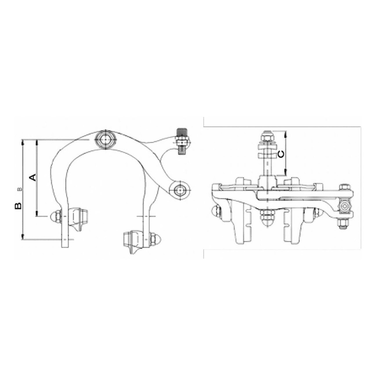 Freno Mecánico Negro Dekor para Bicicleta Fixed Corsa - 2