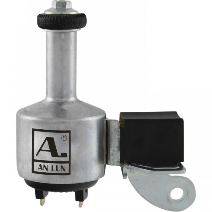 Silver Aluminum Anlun Dynamo 6V/3W with Double Mount and Large Roller - Left - 1