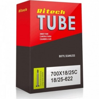 Ritech 700x18/25 Inner Tube for 28' Wheels with 60mm Presta Valve - 1