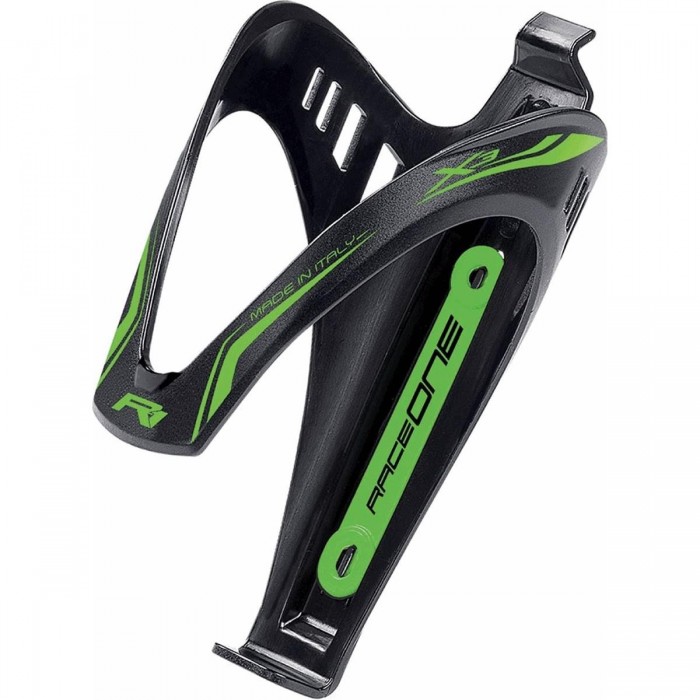 X3 Bottle Holder in Black/Green Matte Polycarbonate 30g - RaceOne - 1