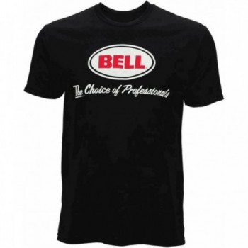 Black Cotton T-shirt BELL with Logo and Slogan - Size M - 1