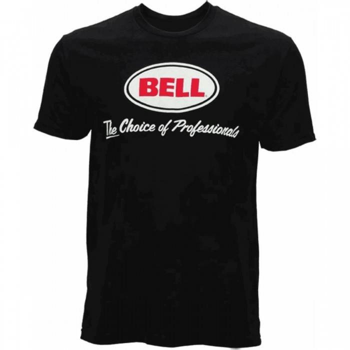 Black Cotton T-shirt BELL with Logo and Slogan - Size M - 1