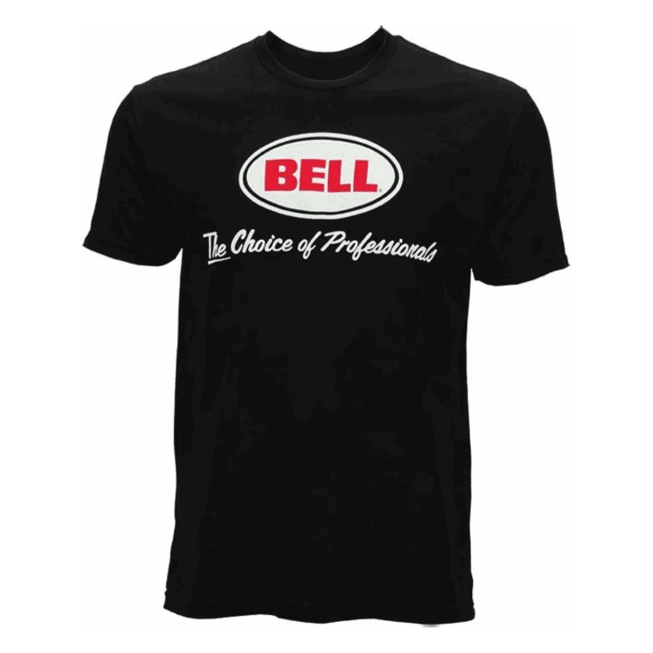 Black Cotton T-shirt BELL with Logo and Slogan - Size M - 1