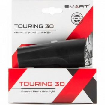 Vorderradlampe für Touring-Fahrrad 30 LED 30 Lux Schwarz mit Clip StVZO - 2