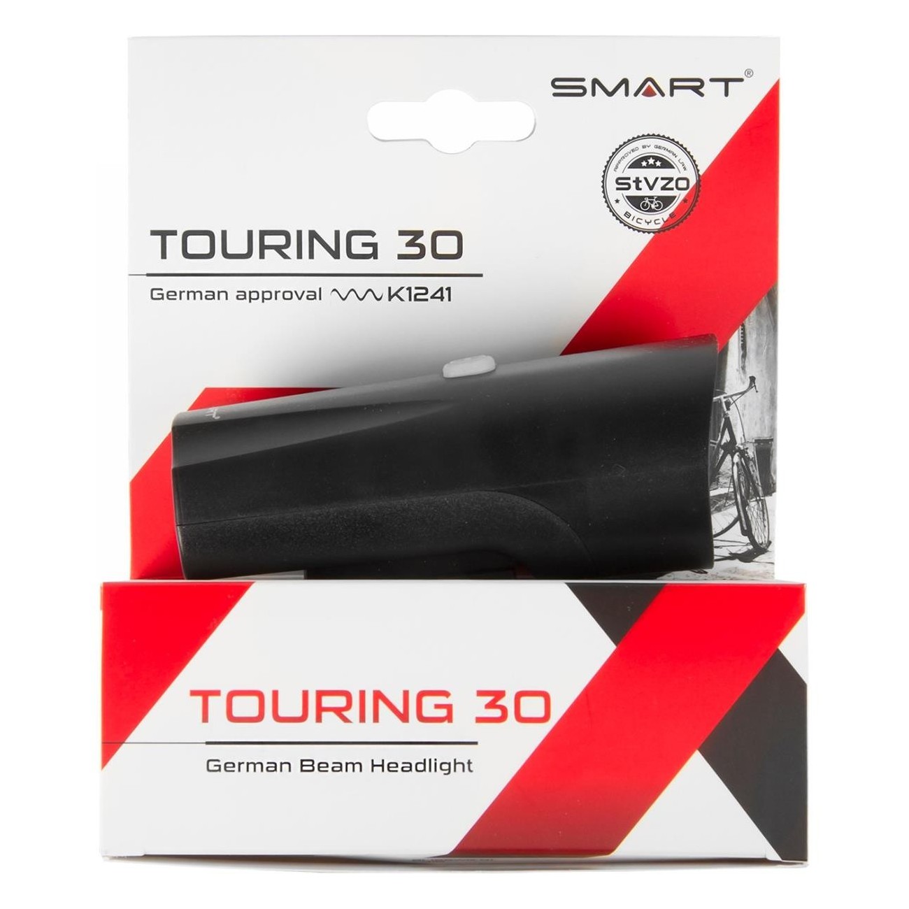 Front Bike Light Touring 30 LED 30 Lux Black with Clip and StVZO Approval - 2