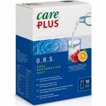 Care Plus® O.R.S. - Sales para Rehidratación Oral Granada-Naranja, 10 Sobres - 1