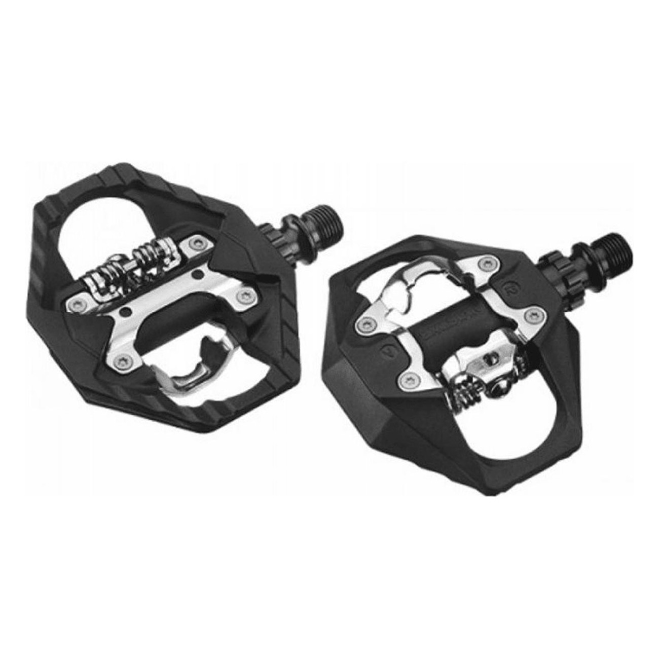 MTB Pedal E-PM816 109x95mm Schwarz SPD/FLAT aus CNC-Thermoplastik - 1