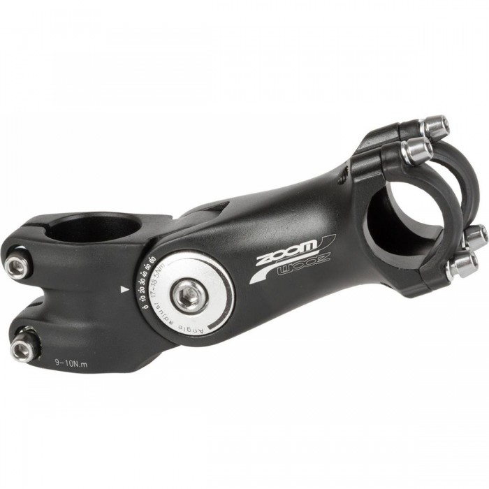 Adjustable Ahead Zoom Handlebar Stem Black Aluminum 105 mm Ø25.4 mm - 1