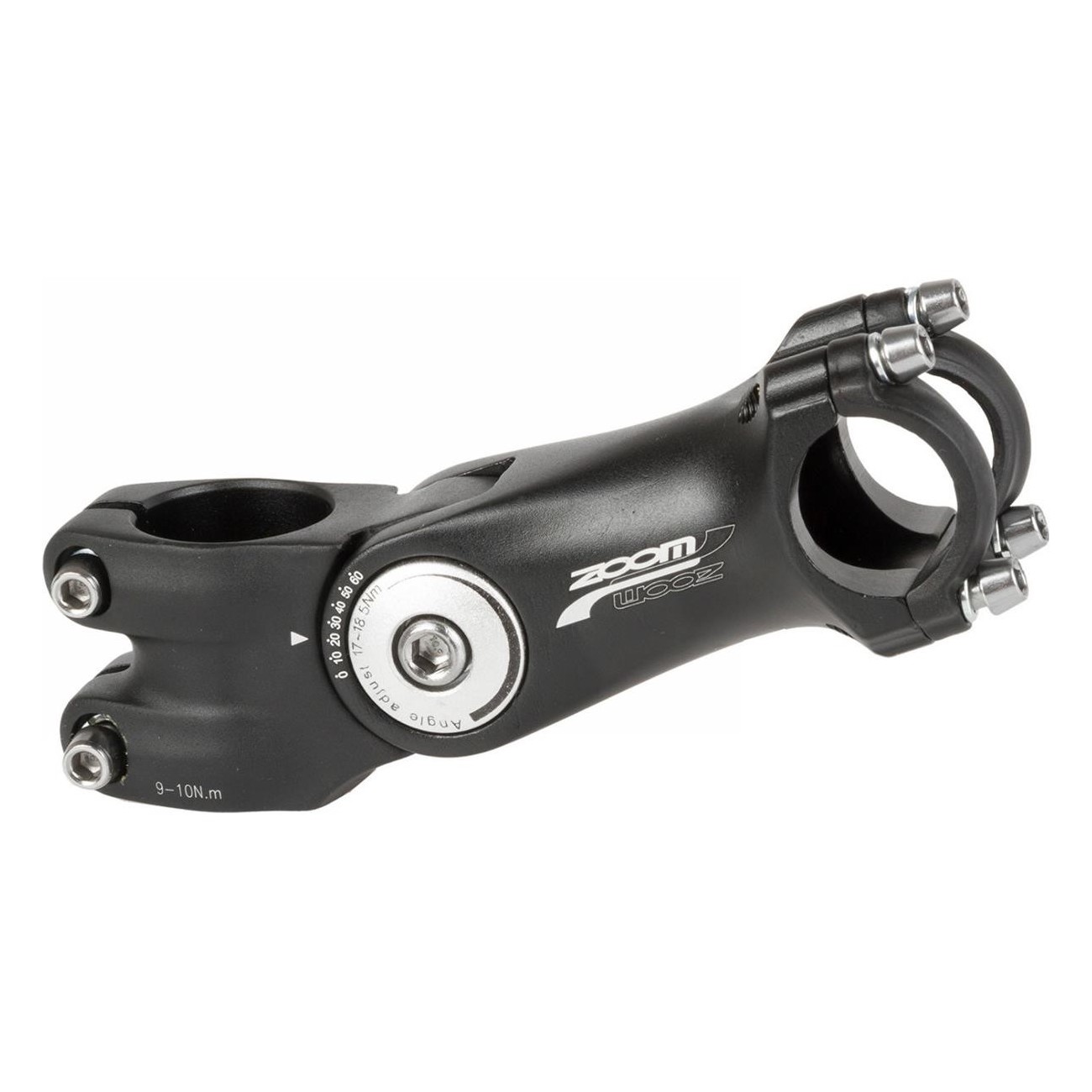 Adjustable Ahead Zoom Handlebar Stem Black Aluminum 105 mm Ø25.4 mm - 1