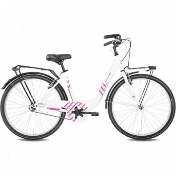 Vicolo 24.1 White-Fuchsia 24' 1V Bike with Steel Frame and V-Brake - 1