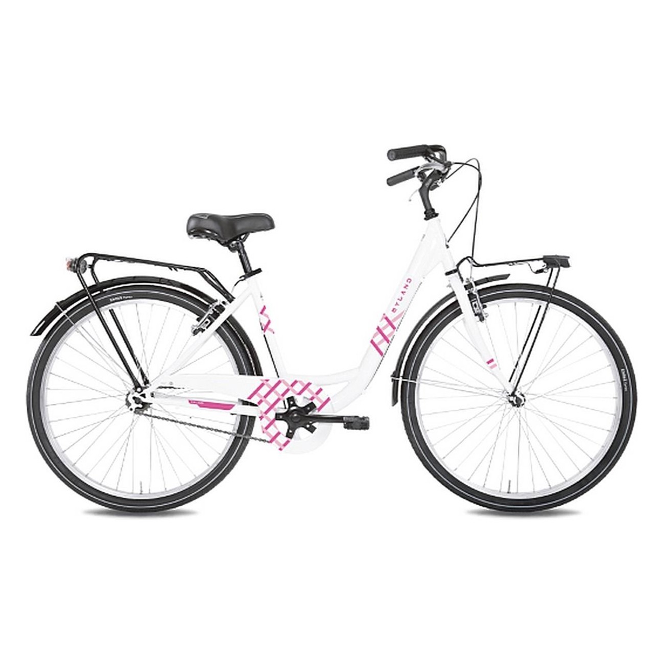 Vicolo 24.1 White-Fuchsia 24' 1V Bike with Steel Frame and V-Brake - 1