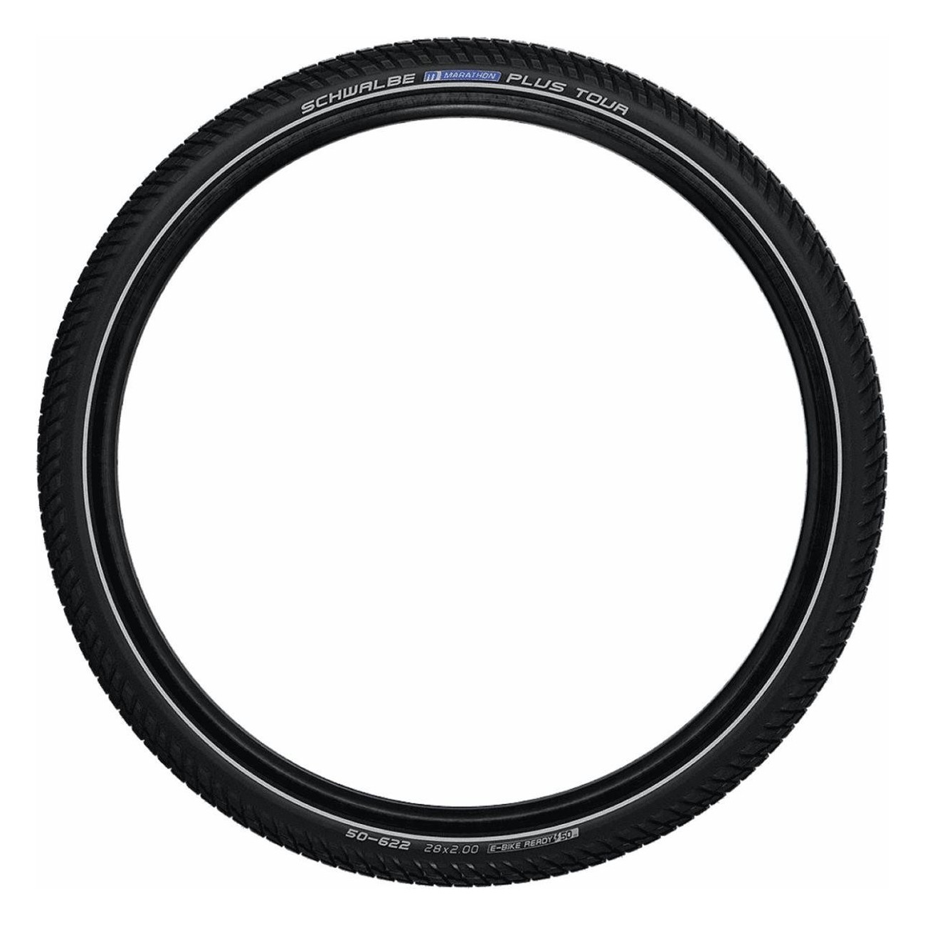 Neumático 28' 700x35 Schwalbe Marathon Plus Tour HS619 Rígido Negro Reflex - Antipinchazos y Versátil para Trekking - 3