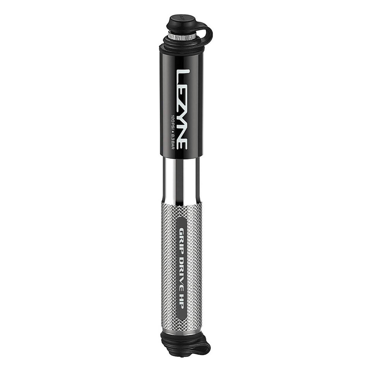 Lezyne Bomba de Mano Grip Drive HP Plata - Compacta y Eficiente - 1