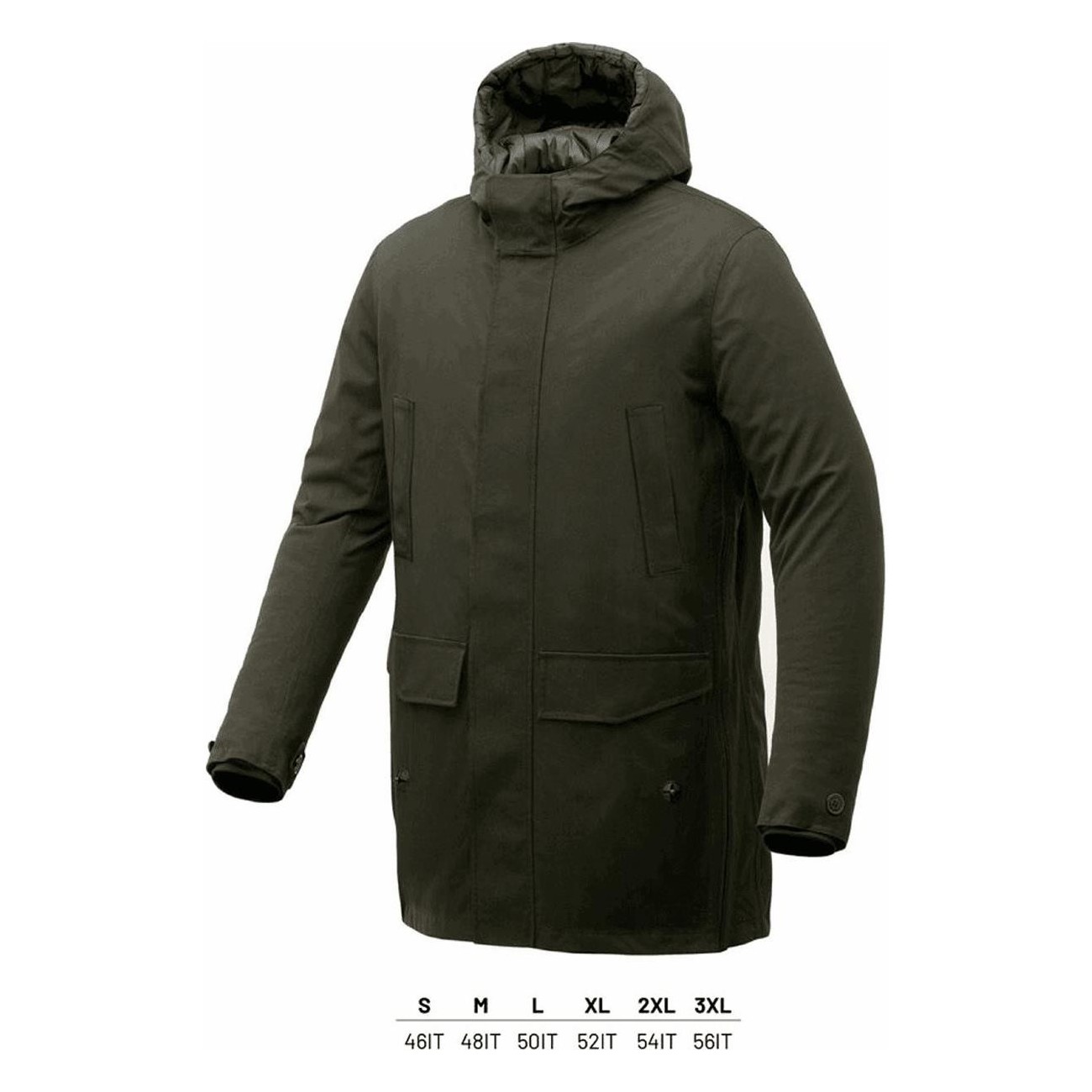 Chaqueta Parka 2en1 Verde Airborne 3XL para Bicicleta, Certificada CE - 1