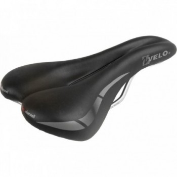 Sella VELO Wide Nero 250x168 mm, 318 g, Senza Morsetto, Confezione al Dettaglio - 1 - Selle - 4015493250722