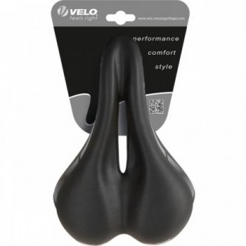 Sella VELO Wide Nero 250x168 mm, 318 g, Senza Morsetto, Confezione al Dettaglio - 4 - Selle - 4015493250722