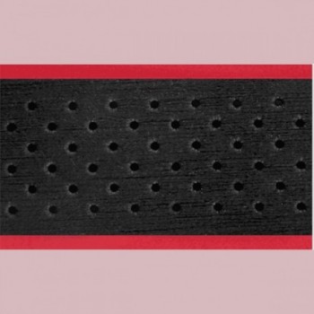 Black Polyurethane Reverse Handlebar Tape with Red Stripe for Adults - 1