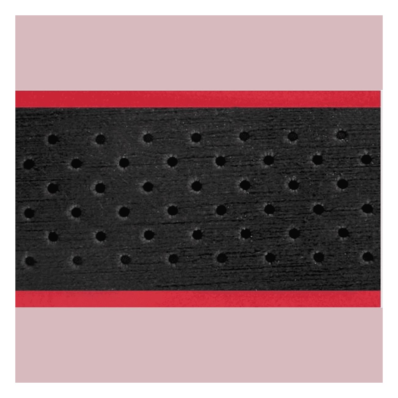 Black Polyurethane Reverse Handlebar Tape with Red Stripe for Adults - 1