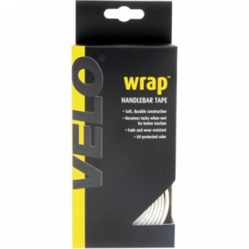 Velo White Anti-Slip Handlebar Tape with Plugs and Adhesive - 4