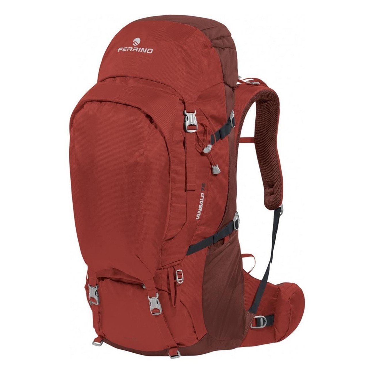 Mochila Transalp 75L Roja para Senderismo y Viaje - 1