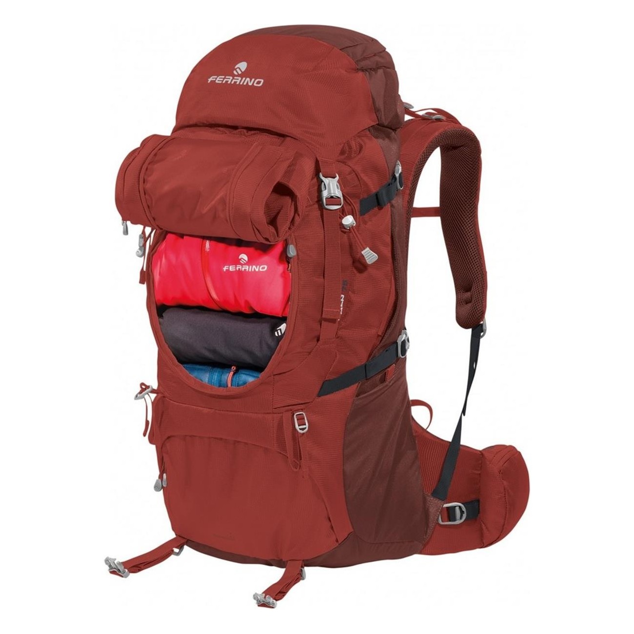 Mochila Transalp 75L Roja para Senderismo y Viaje - 5